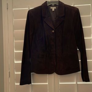 Ladies Size 12 brown suede jacket.